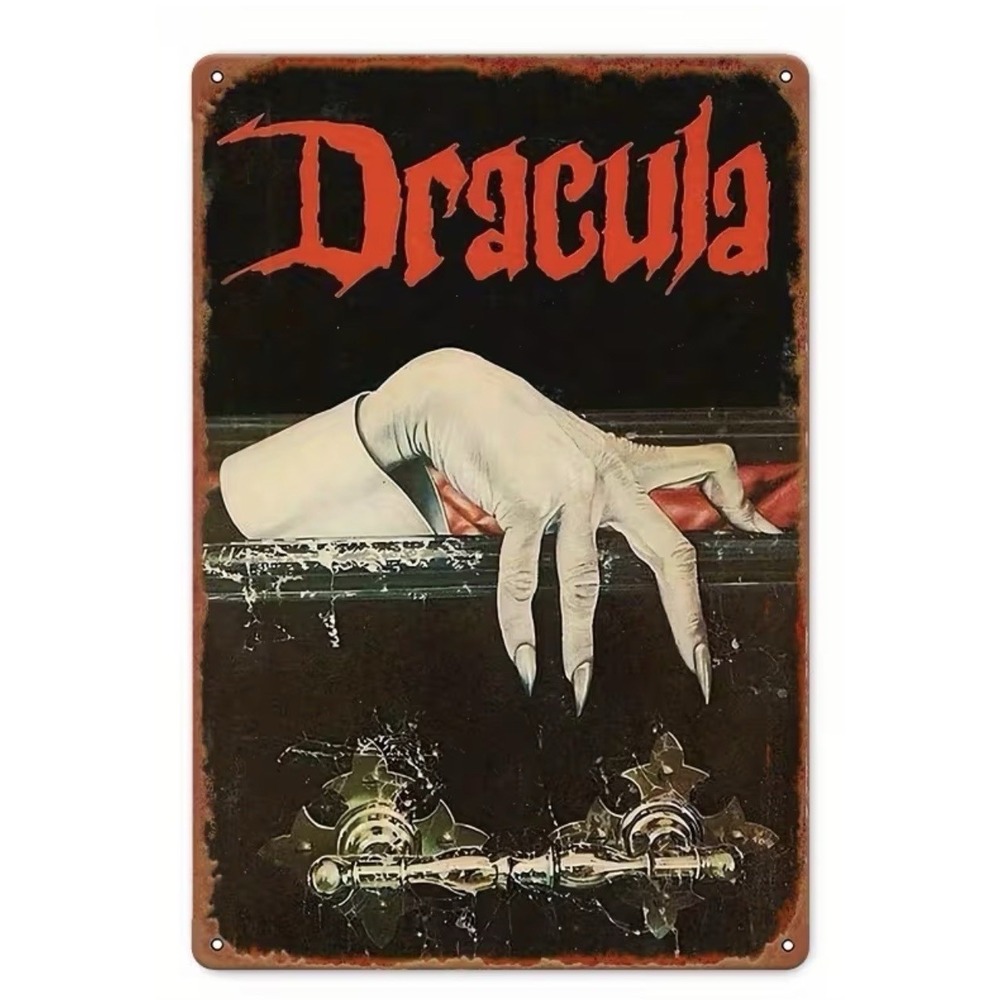 New Tin Dracula Nosferatu Vampire Sign Vintage Retro Bedroom‎ Den Man Cave 8x12
